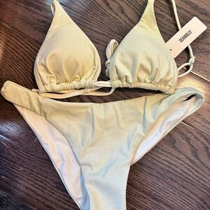 Seamolly Yellow Glitter Bikini